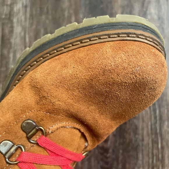 Avellini Suede Hiking Boots With Genuine Shearling Lining Made In Spain sz39/us8 - Picture 3 of 5